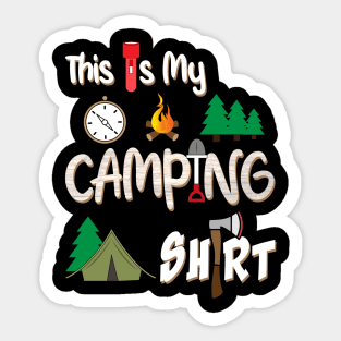 This is my camping shirt Sticker